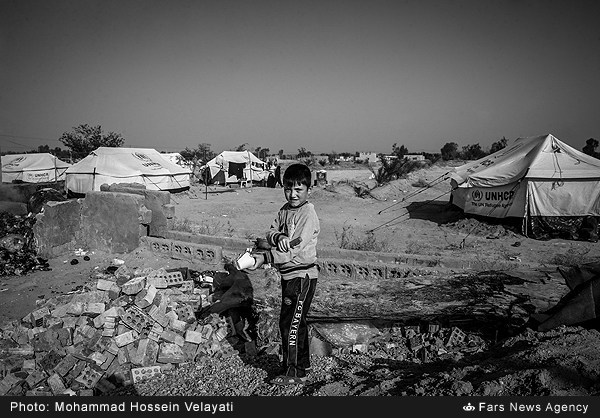 اردوگاه آوارگان موصل در اطراف شهر نجف