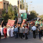 حرکت نمادین کاروان امام حسین (ع) به کربلا در گناباد برگزار شد
